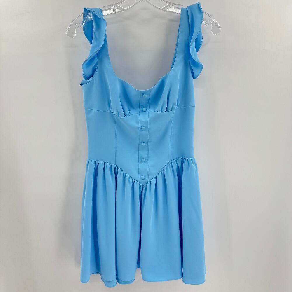 Amanda Uprichard Blue Mini Dress